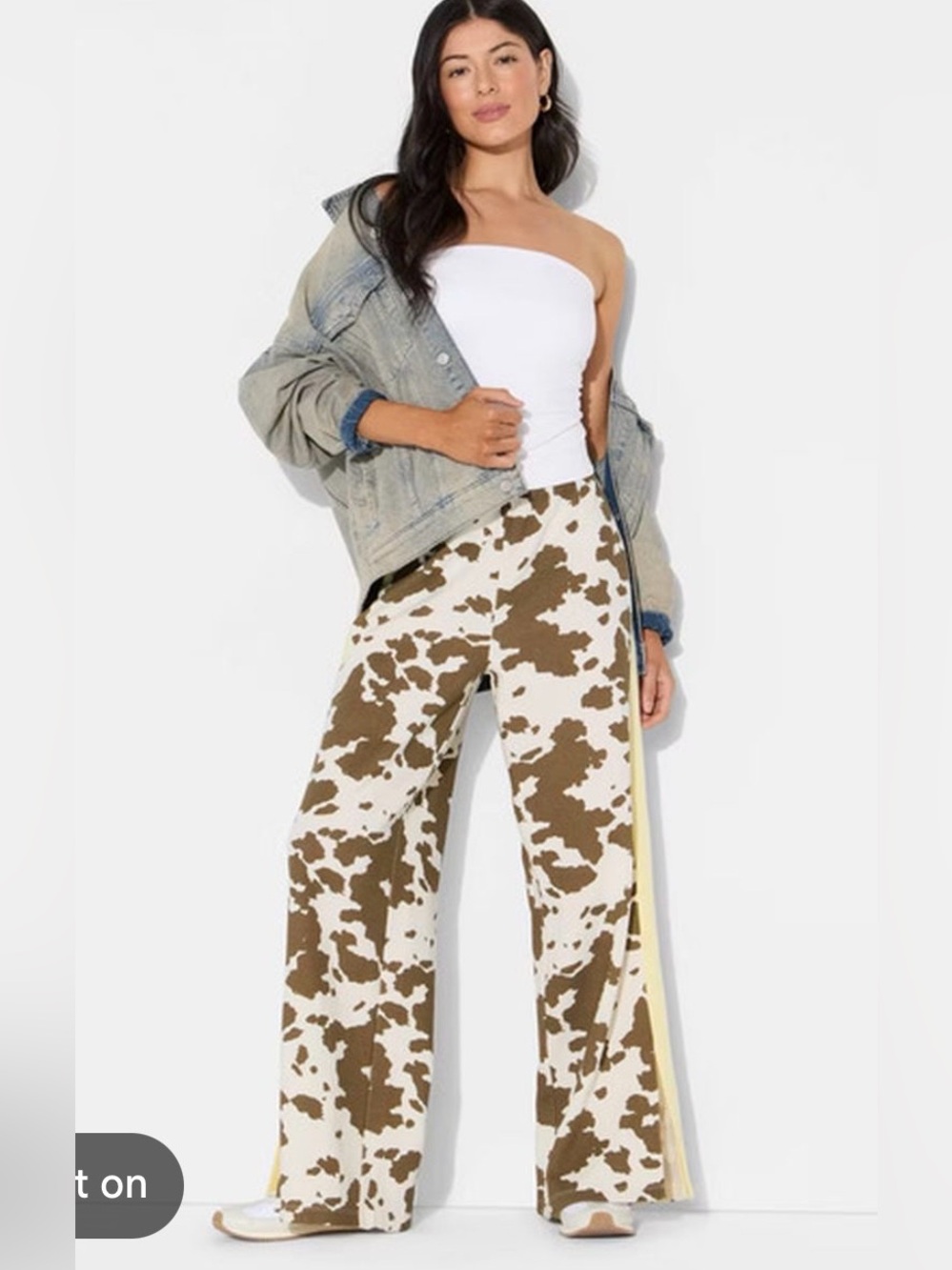Cow Print Track Pants
